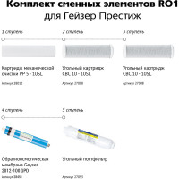 Комплект сменных элементов RO1 Гейзер 50090