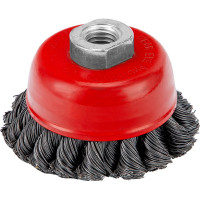 Щетка чашечная двухрядная (75 мм; М14, крученая проволока 0,35 мм) для УШМ MATRIX 74676