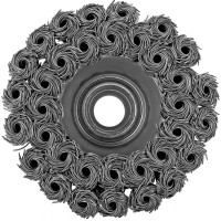 Щетка чашечная двухрядная (75 мм; М14, крученая проволока 0,35 мм) для УШМ MATRIX 74676