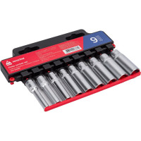 Набор торцевых глубоких головок (1/4", 5-13 мм, 9 предметов) МАСТАК 001-2009H