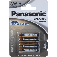 Щелочная батарейка LR03 AAA Everyday Power 1.5В бл/4 Panasonic 5410853024767