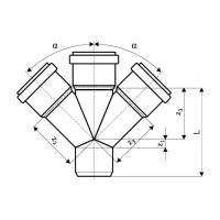 Крестовина одноплоскостная HTDA 110x110x110 Ostendorf 115900