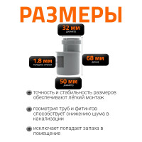 Муфта переходная однораструбная HTR 50/32 Ostendorf 112720