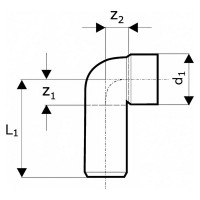 Отвод переходный HTSW (90°) 50/50 Ostendorf 112950