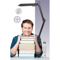 Настольный светильник ЭРА NL-201-G23-11W-BK, черный C0041456