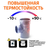 Тройник двухраструбный (87°) HTEA 40/40 Ostendorf 111400