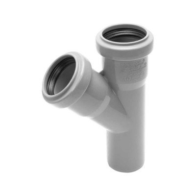 Тройник двухраструбный (45°) HTEA 40/40 Ostendorf 111200