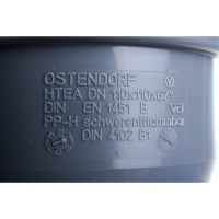 Тройник двухраструбный (67°) HTEA 110/110 Ostendorf 115300