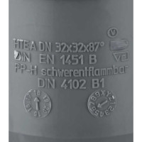 Тройник двухраструбный (87°) HTEA 32/32 Ostendorf 110400