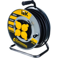 Удлинитель на металлической катушке с термозащитой 4х50м УК50 КГ3х1.5 IP44 IEK Professional WKP16-16-04-50-44 277742