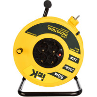 Удлинитель на катушке с термозащитой 4х50м УК50 3х1.5 IEK Industrial WKP15-16-04-50 277738