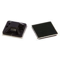 Монтажные самоклеящиеся площадки FORTISFLEX ПМС 20х20 черный 100шт 63094