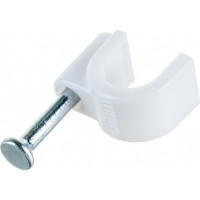 Пластиковая круглая скоба с гвоздем FORTISFLEX СПК 6 50шт 49458