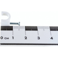 Пластиковая круглая скоба с гвоздем FORTISFLEX СПК 6 50шт 49458