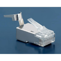 Разъем RJ-45 (8P8C) под витую пару, Hyperline PLUG-8P8C-UV-C6-TW-SH-10 49340