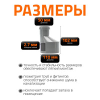 Муфта переходная однораструбная HTR 110/50 Ostendorf 115720