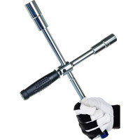 Баллонный разборный крестообразный ключ 1/2", 17, 19, 21, 23 мм, кейс МАСТАК 028-42079C