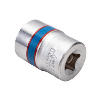 Торцевая стандартная двенадцатигранная головка 1/4", 13мм KING TONY 233013M