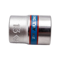 Торцевая стандартная двенадцатигранная головка 1/4", 13мм KING TONY 233013M