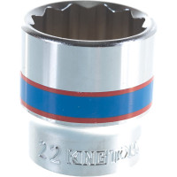 Торцевая стандартная двенадцатигранная головка 3/8", 22мм KING TONY 333022M