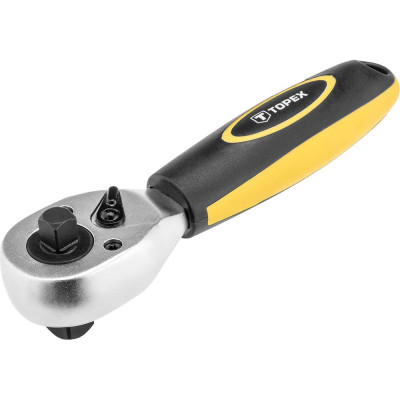 Короткая двойная трещотка TOPEX 1/2" х 3/8", 175 мм 38d543