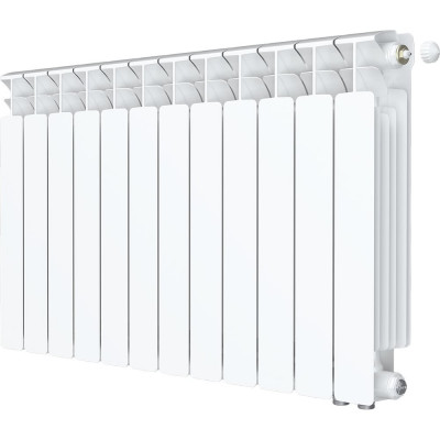 Радиатор биметаллический RIFAR BASE Ventil 500 12 секц. нижн. прав. R-BA-500-12-VR