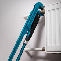 Трубный рычажный ключ GROSS 3, №4, цельнокованый, CrV, тип L 15606