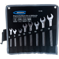 Набор комбинированных ключей GROSS 8-19 мм, CrV, холодный штамп, 8 шт. 15148