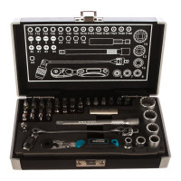 Набор бит и головок торцевых GROSS 1/4", карданный ключ, трещотка, адаптер, S2 37 шт. 11625