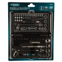 Набор бит и головок торцевых GROSS 1/4", карданный ключ, трещотка, адаптер, S2 37 шт. 11625