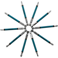 Набор бит (PZ2 х 90 мм, сталь S2) 10 шт. GROSS 11201