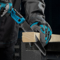 Пила по дереву GROSS PIRANHA складная, для кэмп.и сада, 150 мм, 9-10TPI, зуб 3D, подкал.зуб, 2-ком.рук. 23616