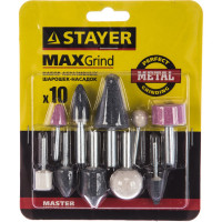Абразивные минишарошки-насадки для гравера и дрели (10 предметов) STAYER 2989-H10 