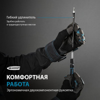 Отвертка с набором бит и торцевых головок для точных работ GROSS 48 шт., гибкий провод, CrMo 11599