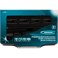 Отвертка с набором бит и торцевых головок для точных работ GROSS 48 шт., гибкий провод, CrMo 11599