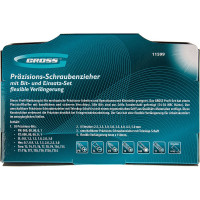 Отвертка с набором бит и торцевых головок для точных работ GROSS 48 шт., гибкий провод, CrMo 11599