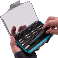 Отвертка с набором бит и торцевых головок для точных работ GROSS 48 шт., гибкий провод, CrMo 11599