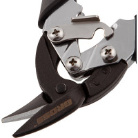 Ножницы по металлу GROSS PIRANHA 185 мм, прямой и левый рез, сталь - СrM, двухкомпонентные рукоятки 78359