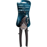 Ножницы по металлу GROSS PIRANHA 185 мм, прямой и левый рез, сталь - СrM, двухкомпонентные рукоятки 78359