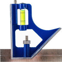 Угольник с уровнем 300мм, нерж.сталь КОБАЛЬТ 243-479