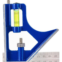 Угольник с уровнем 300мм, нерж.сталь КОБАЛЬТ 243-479