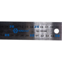 Столярный угольник 400мм, нерж.сталь, чугунное основание КОБАЛЬТ 243-448