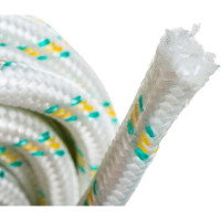 Плетёный капроновый 24-прядный фал с капроновым сердечником, диаметр 10мм, бухта 100м, 1300кгс СИБИН 50220-10