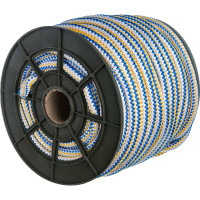 Вязаный полипропиленовый шнур, цветной, катушка 16мм х 100м Эбис 00091