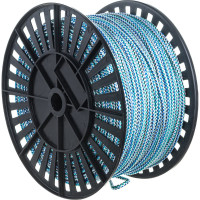 Вязаный полипропиленовый шнур, белый/цветной, катушка, 6мм х 250м Эбис 00097