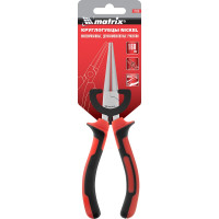 Круглогубцы NICKEL MATRIX 160 мм, никелированные, двухкомпонентные рукоятки 17355