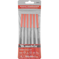 Набор надфилей MATRIX 180x5 мм, пластиковые рукоятки, 6 шт. 15822