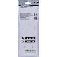 Набор ударных отверток MATRIX PH2x100, SL6x100, CrV, 2шт. 19121