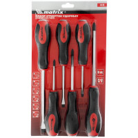 Набор ударных отвертокMATRIX PH1x75, PH2x100, PH3x150, SL5x75,SL6x100, SL8x150, CrV, 6шт. 19120