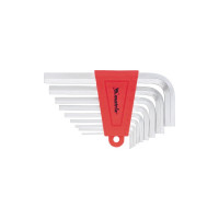 Набор коротких имбусовых ключей MATRIX HEX 1.5–10 мм, CrV, сатинирование, 9 шт. 12303